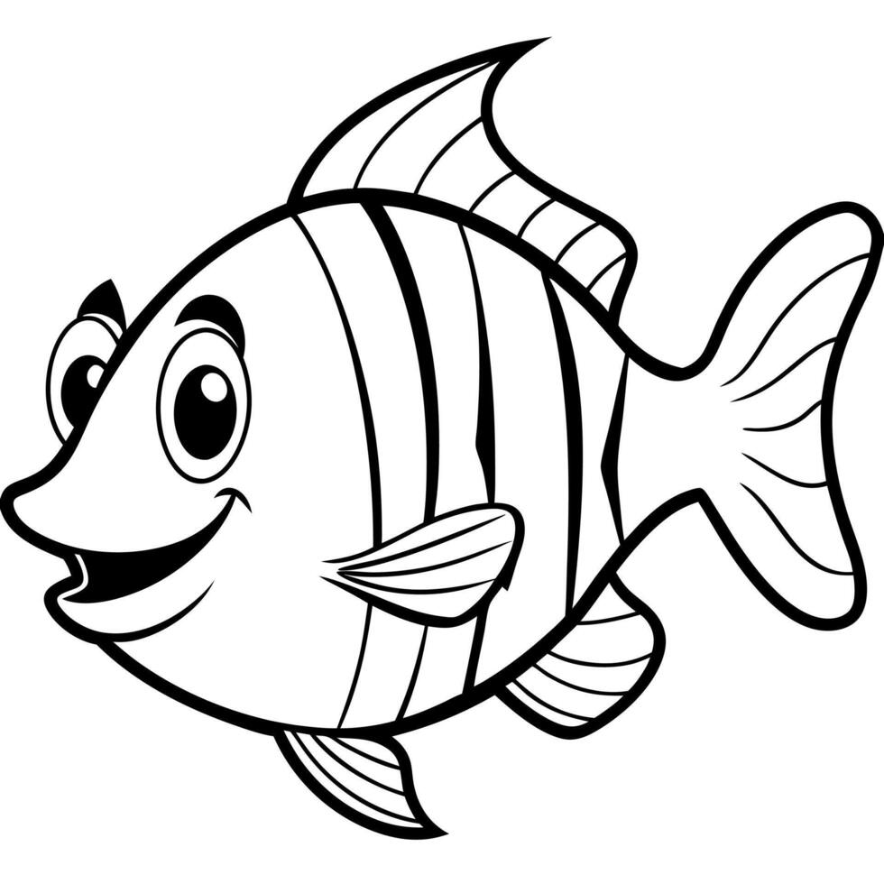 Fiji Blue Devil Damsel Fish smiles icon vector