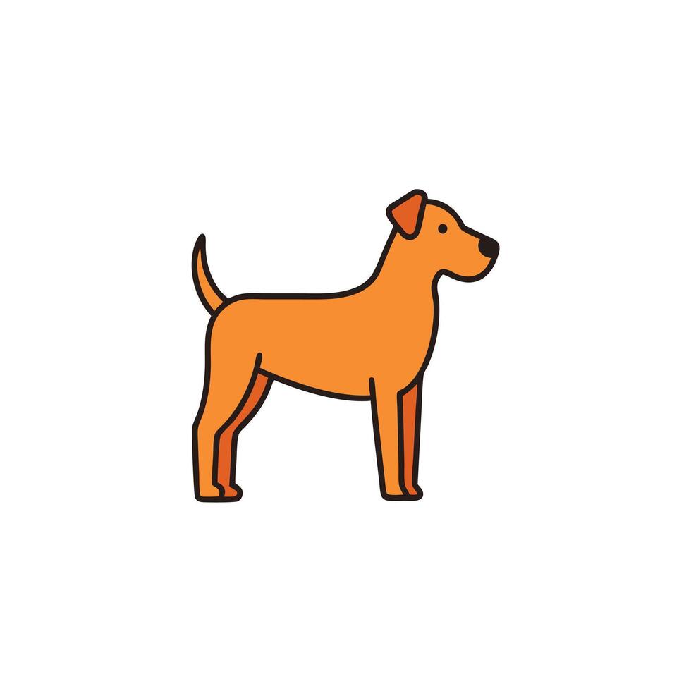Fila Brasileiro dog goes icon vector