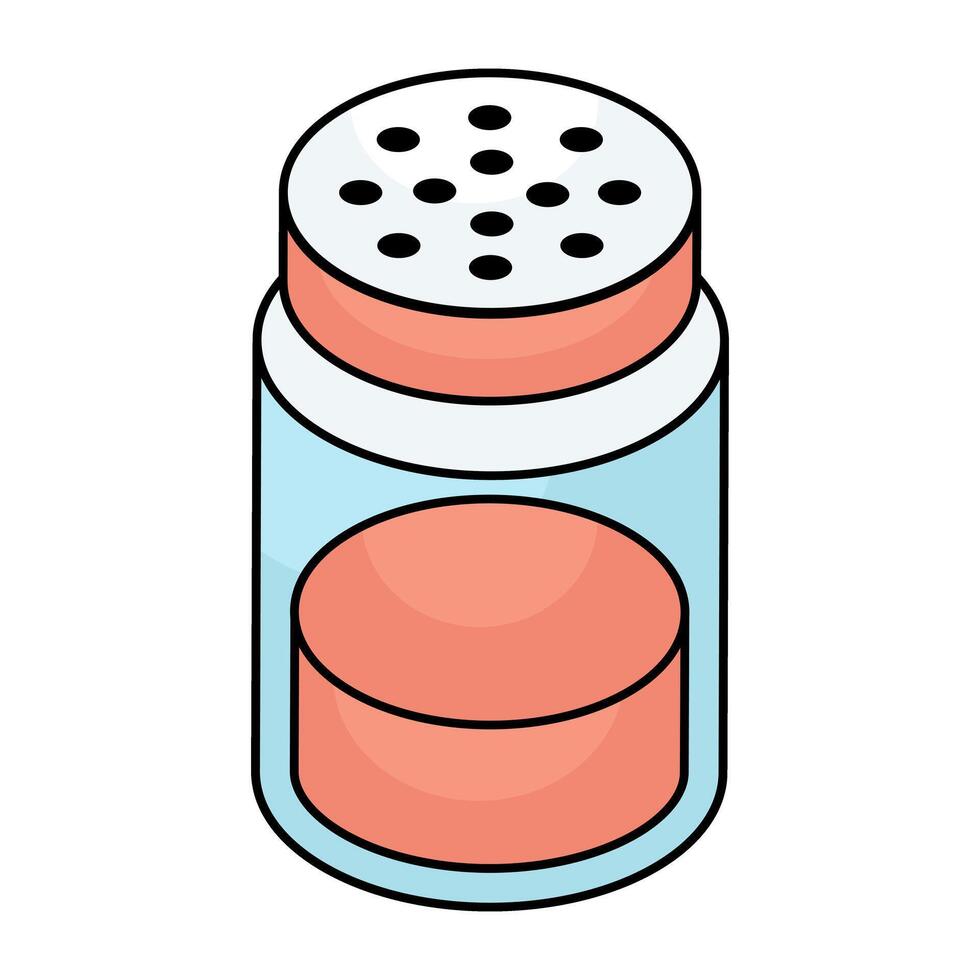 An icon design of salt pot vector
