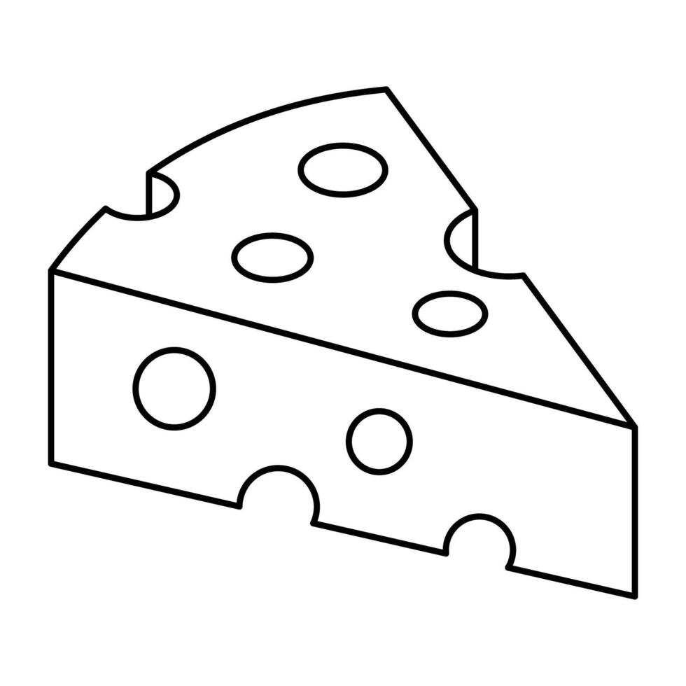 Creative design icon of cheese slice vector