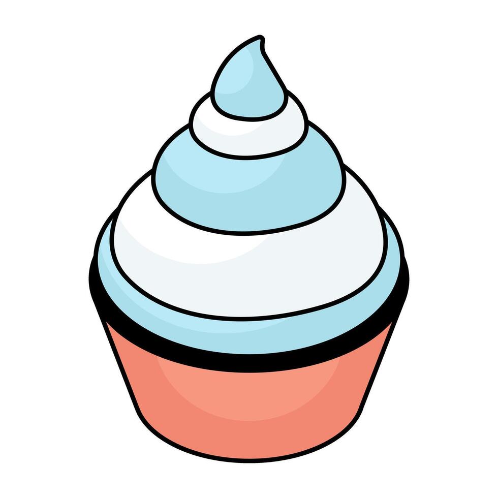 Creative design icon of ice cream cup vector