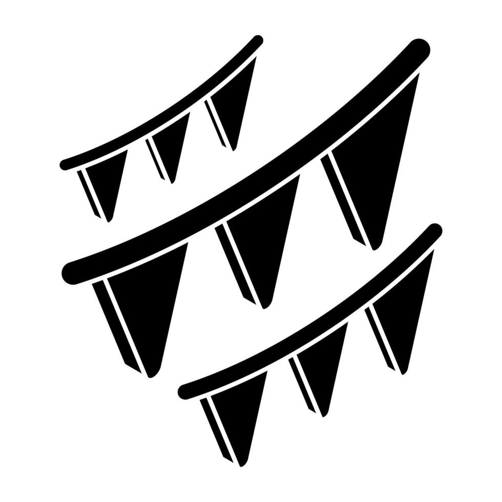 A flat design icon of garlands vector