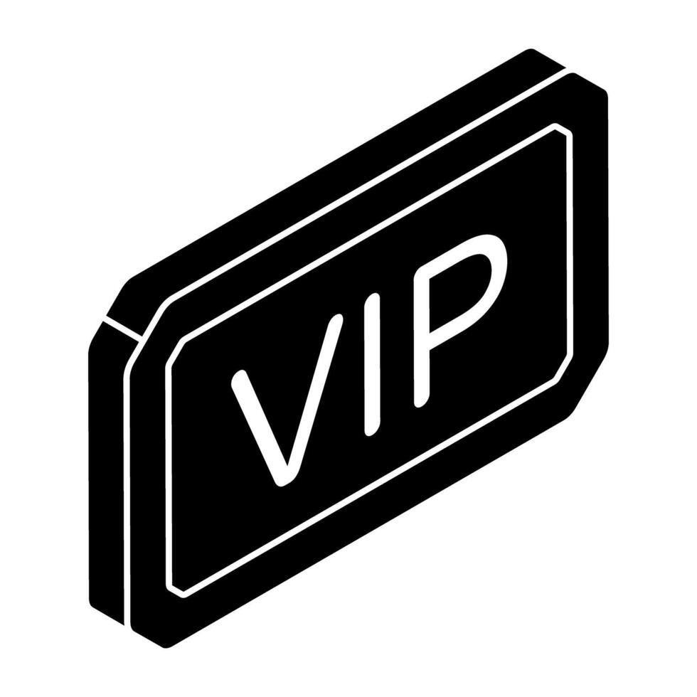 Premium design icon of vip pass vector