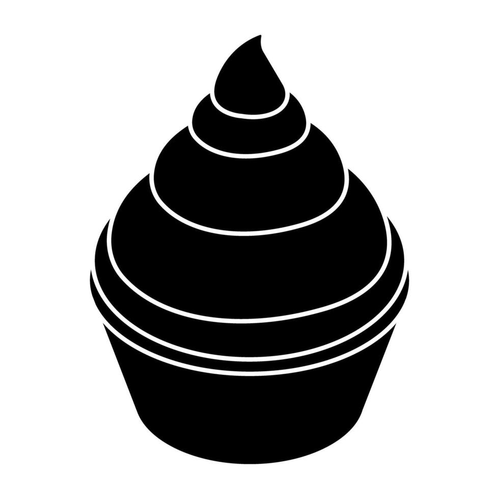 Creative design icon of ice cream cup vector