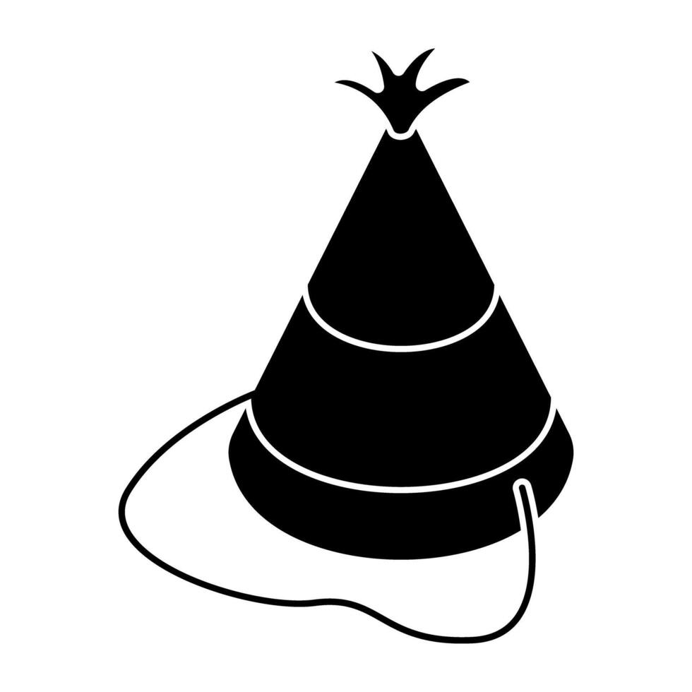 A beautiful design icon of party hat vector
