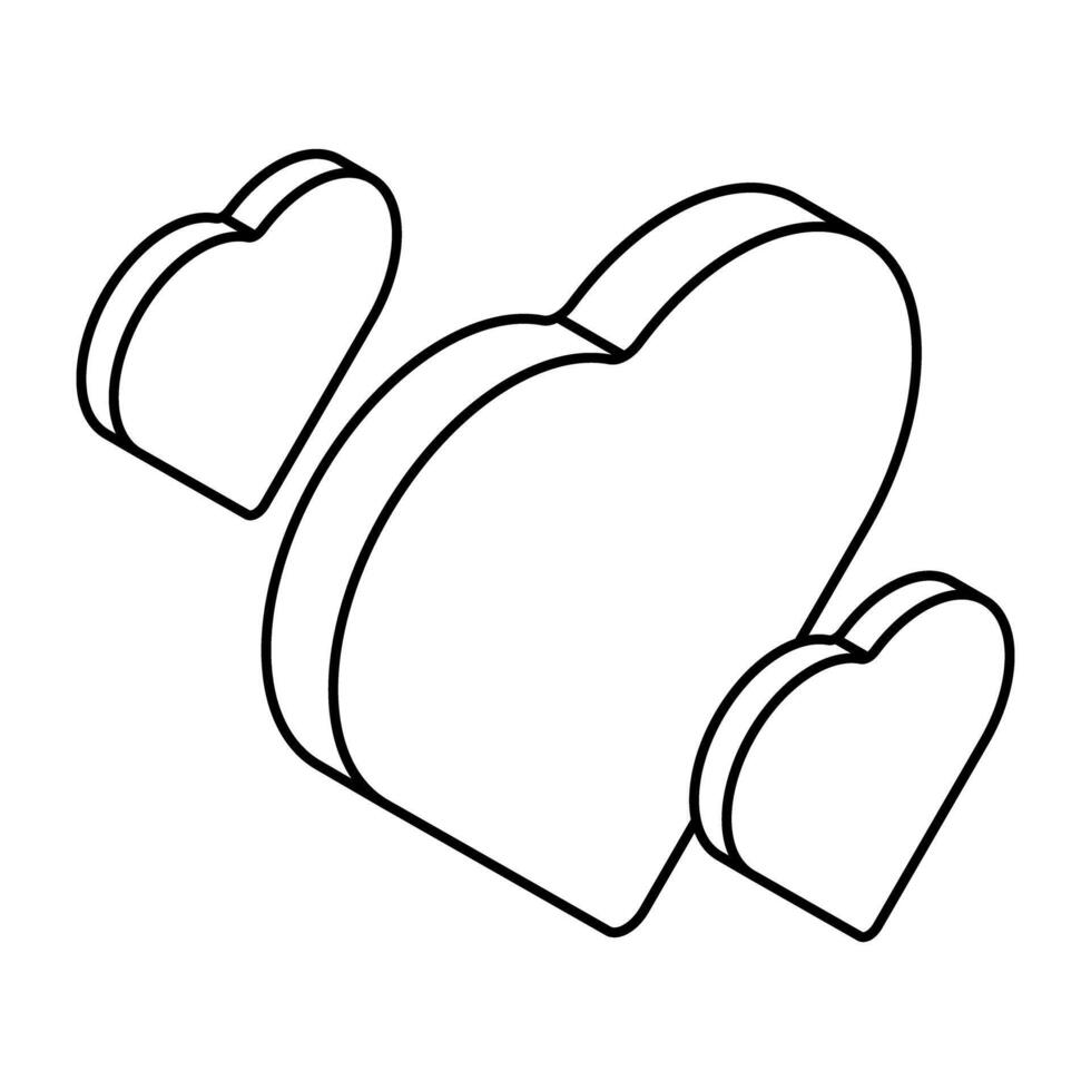 An icon design of heart vector