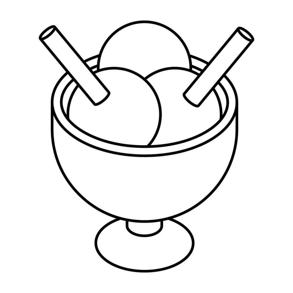 Modern design icon of ice cream bowl vector