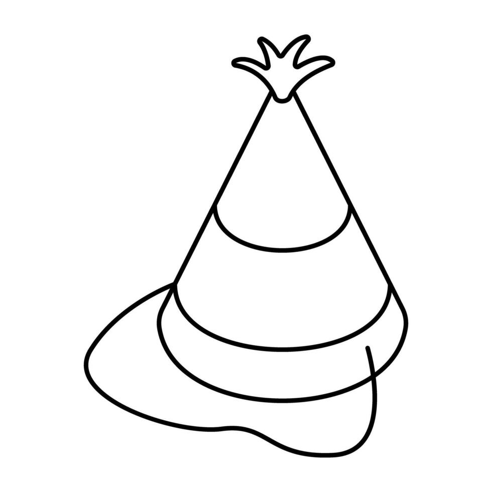 A beautiful design icon of party hat vector