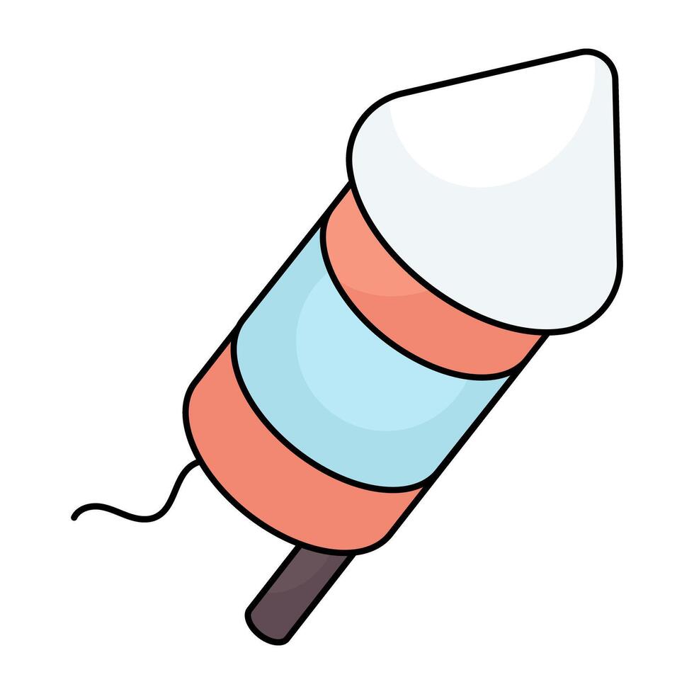 Modern design icon of fire rocket vector