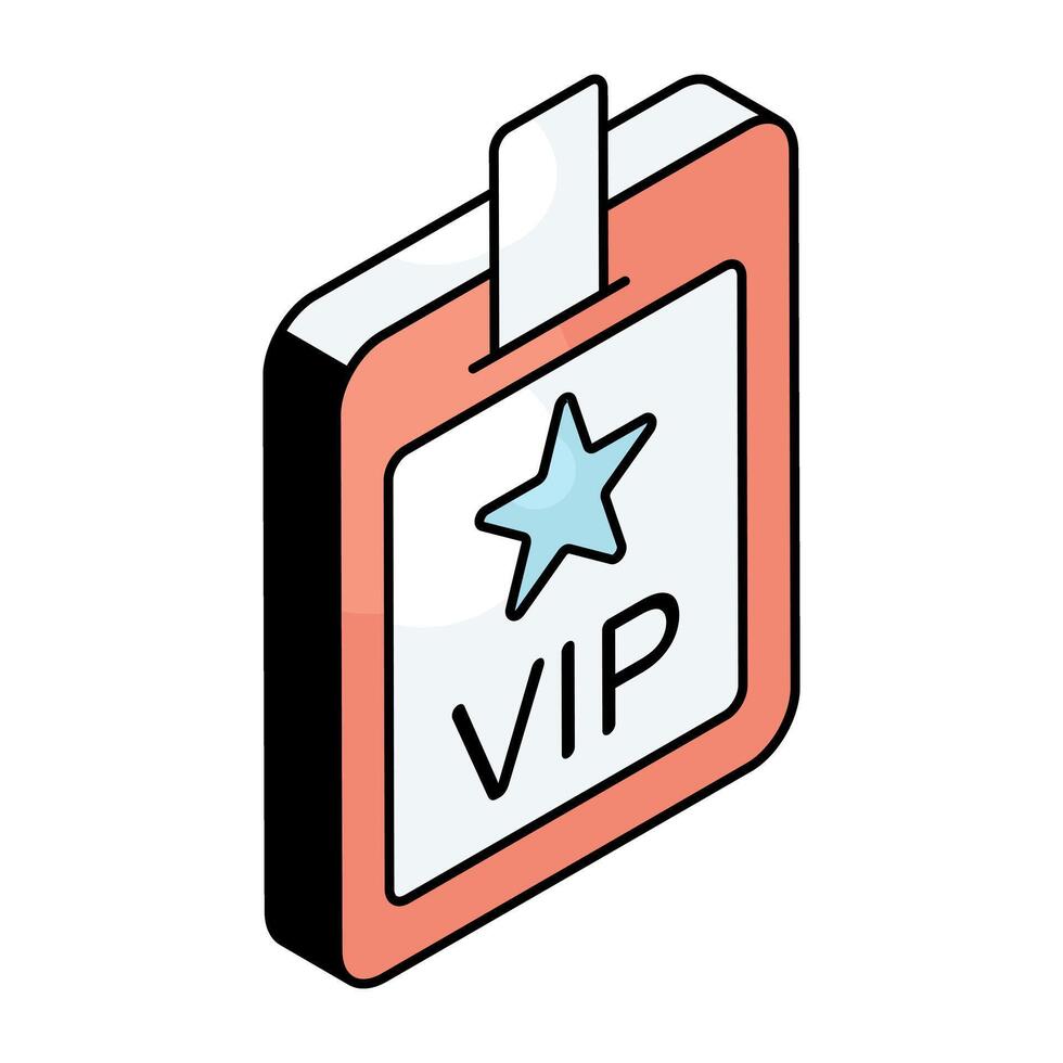 Creative design icon of vip card vector