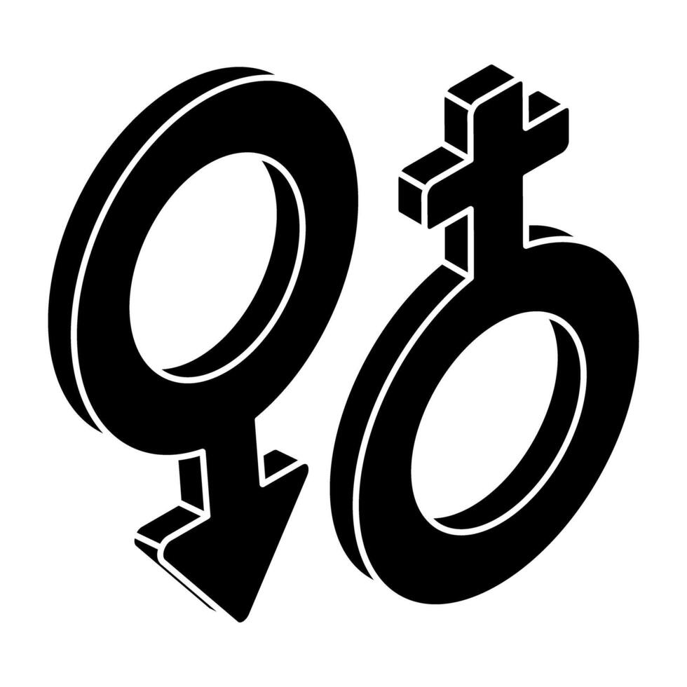 Modern design icon of gender vector