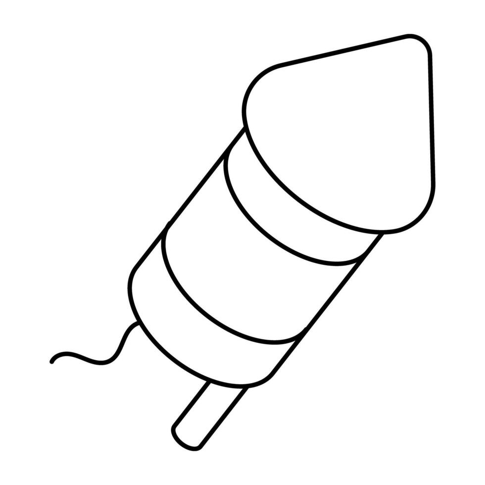 Modern design icon of fire rocket vector