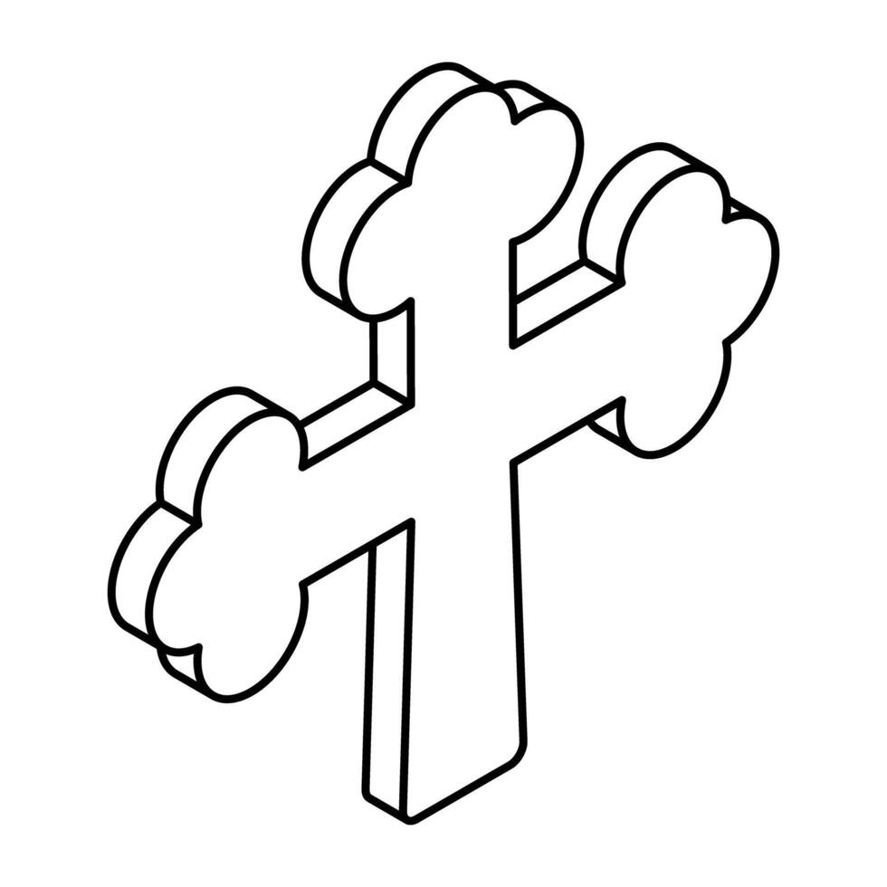 A beautiful design icon of holy cross vector