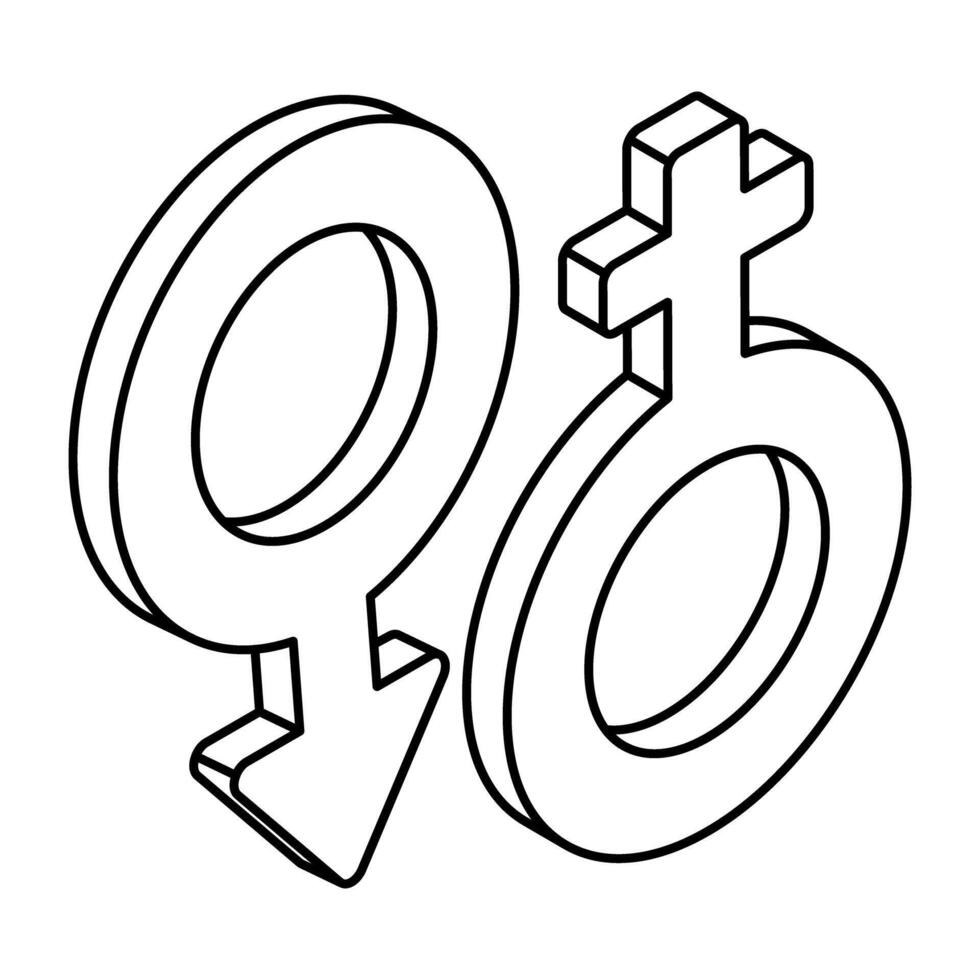 Modern design icon of gender vector