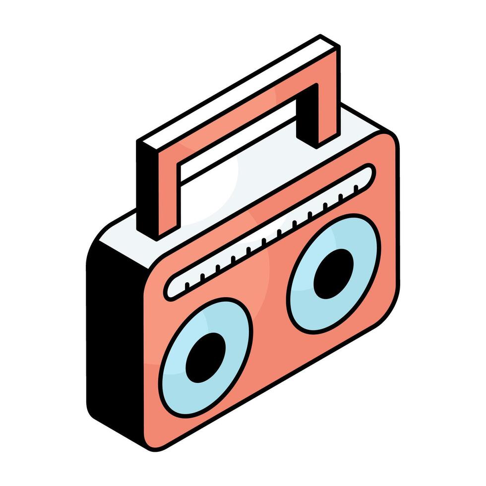A trendy design icon of radio vector