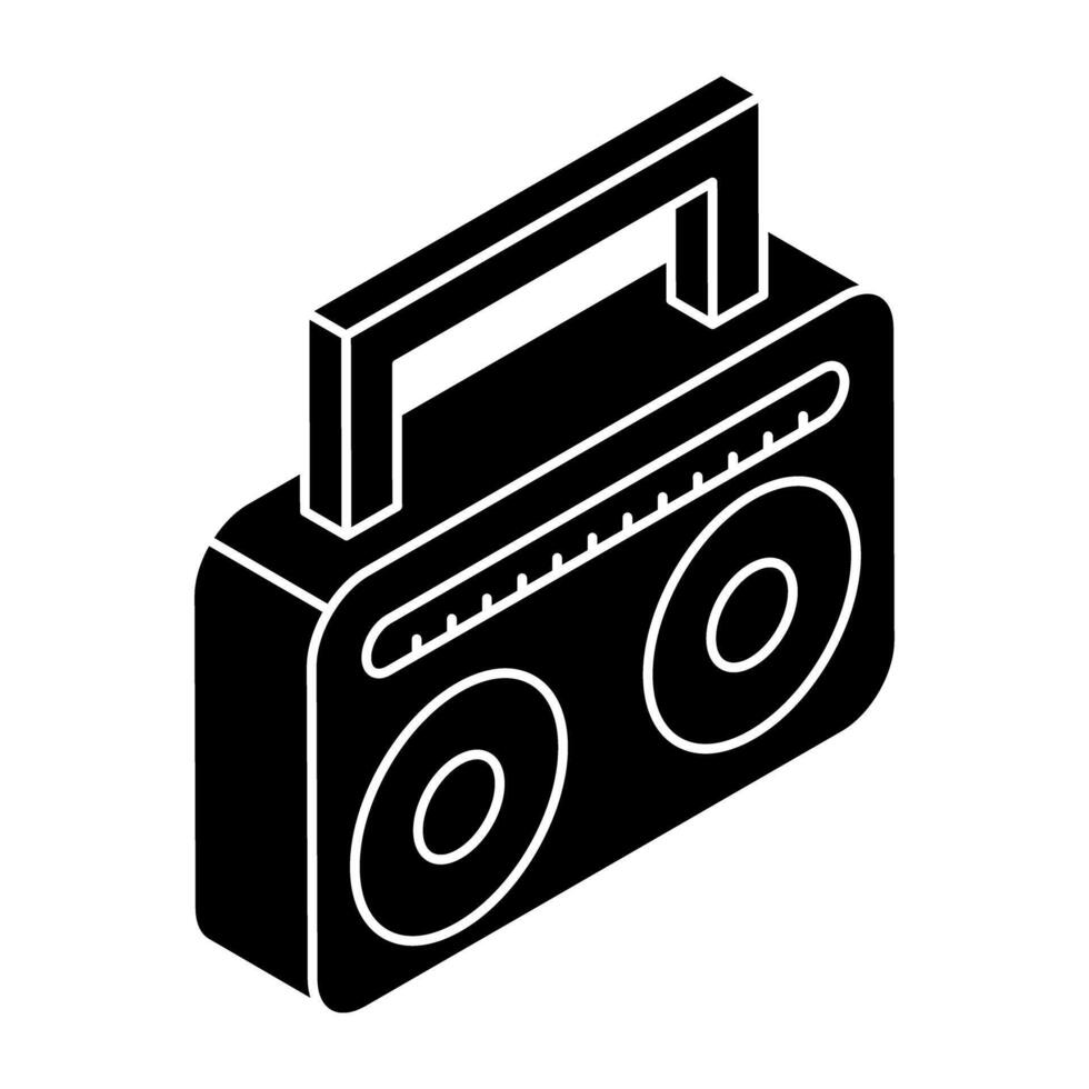 A trendy design icon of radio vector