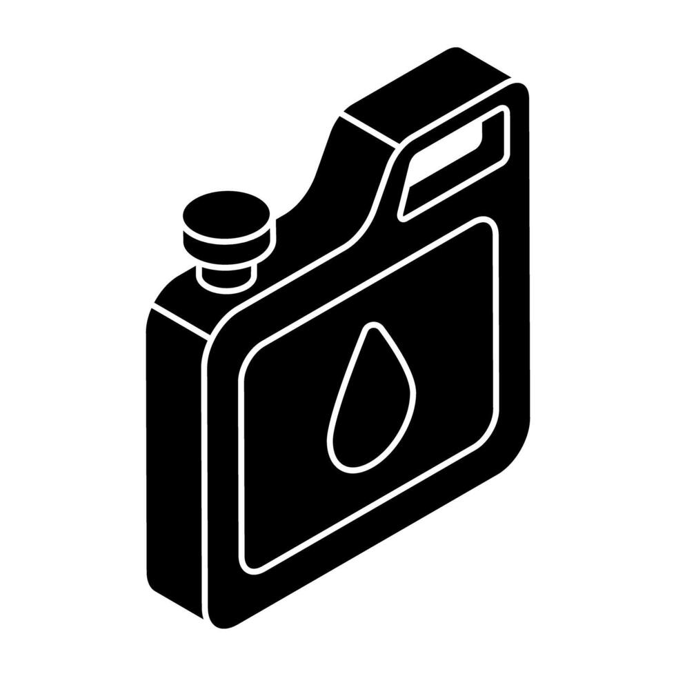 Creative design icon of oil can vector