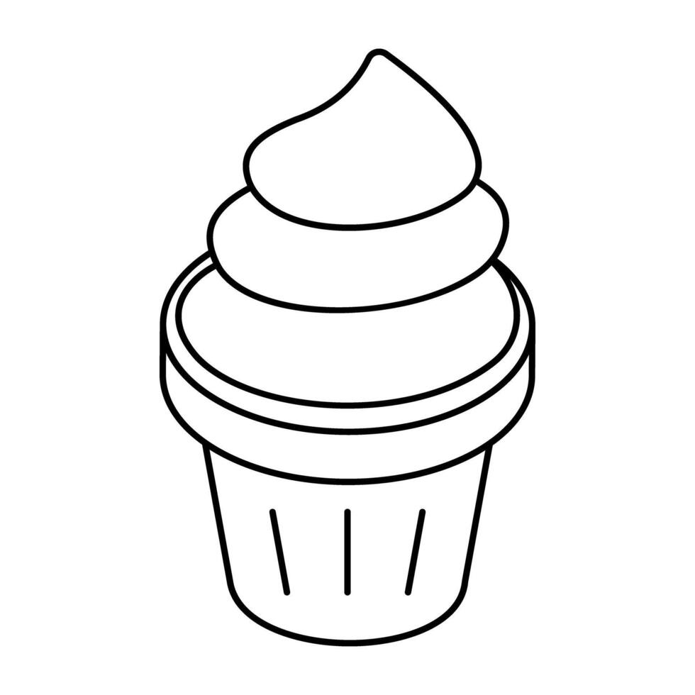 A colored design icon of ice cream cup vector