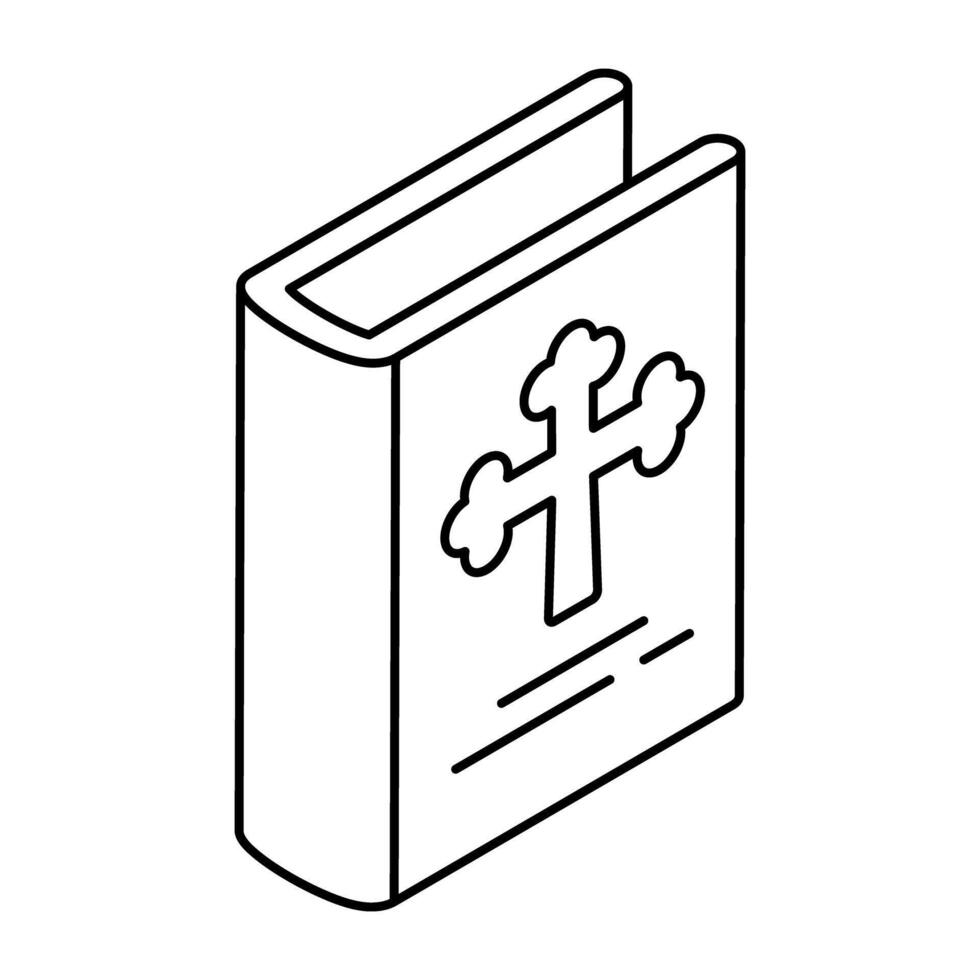 A trendy design icon of bible book vector