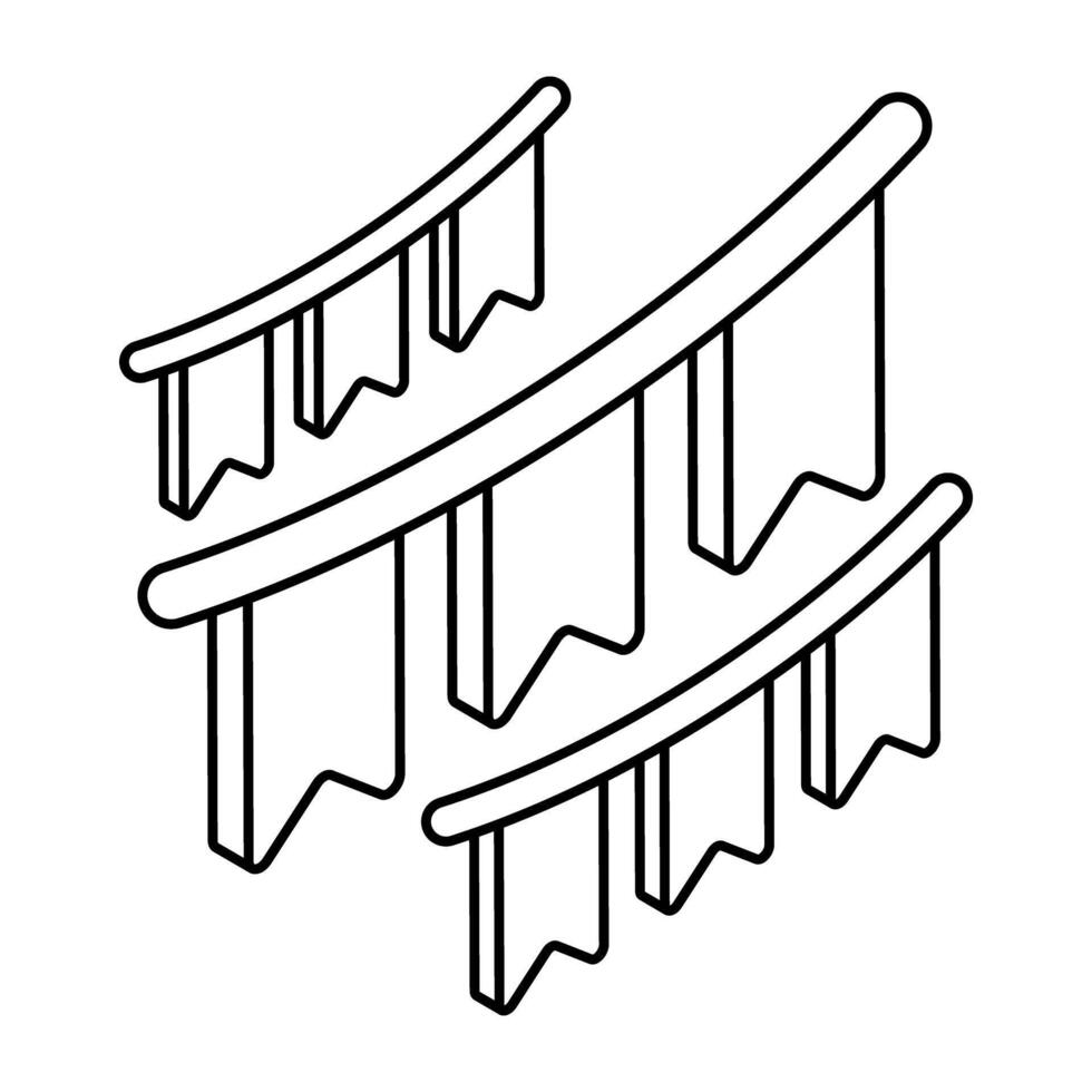 An icon design of garlands vector
