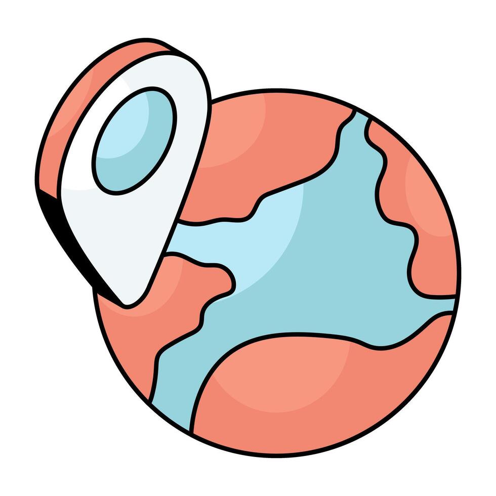Creative design icon of global location vector