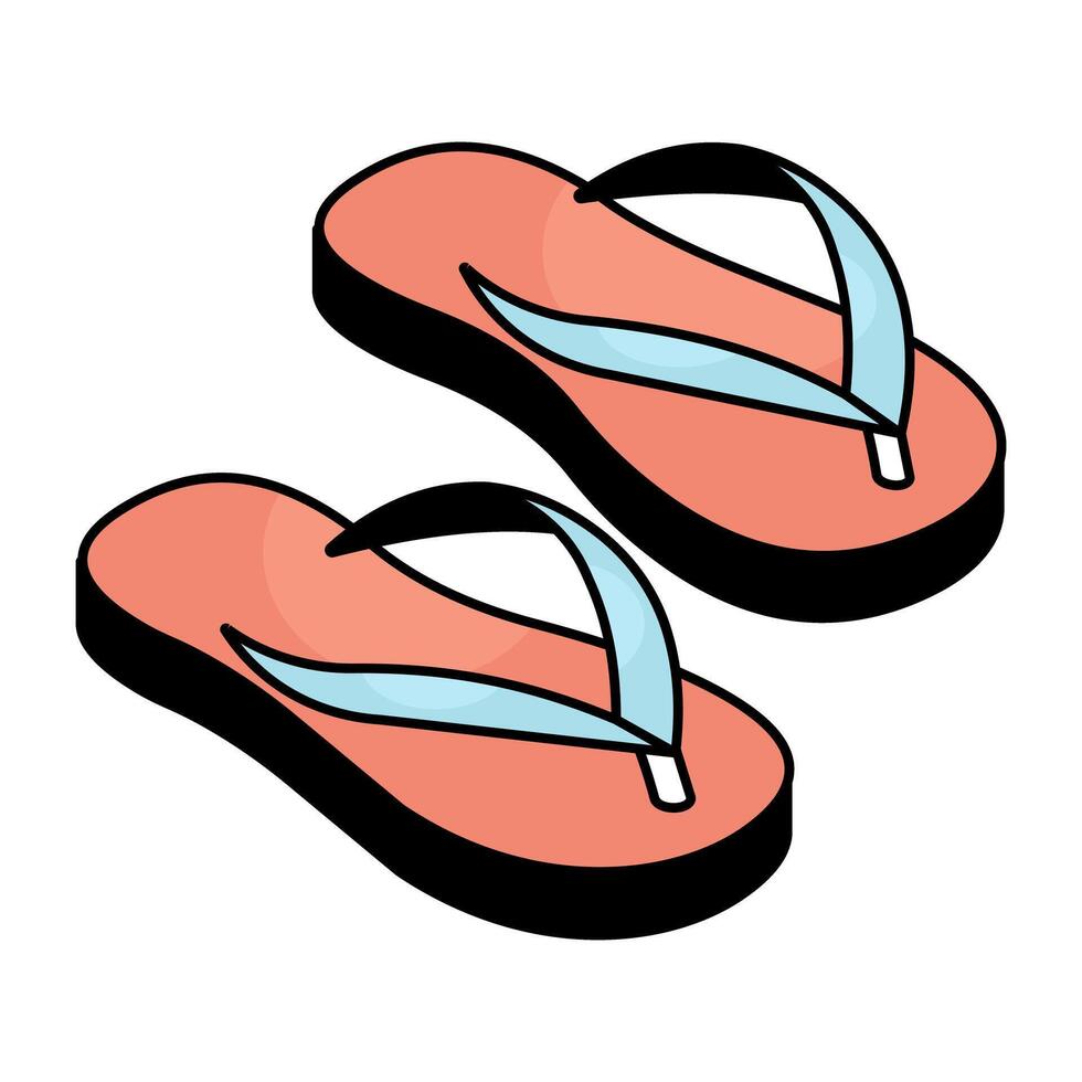 A trendy design icon of flip flop vector