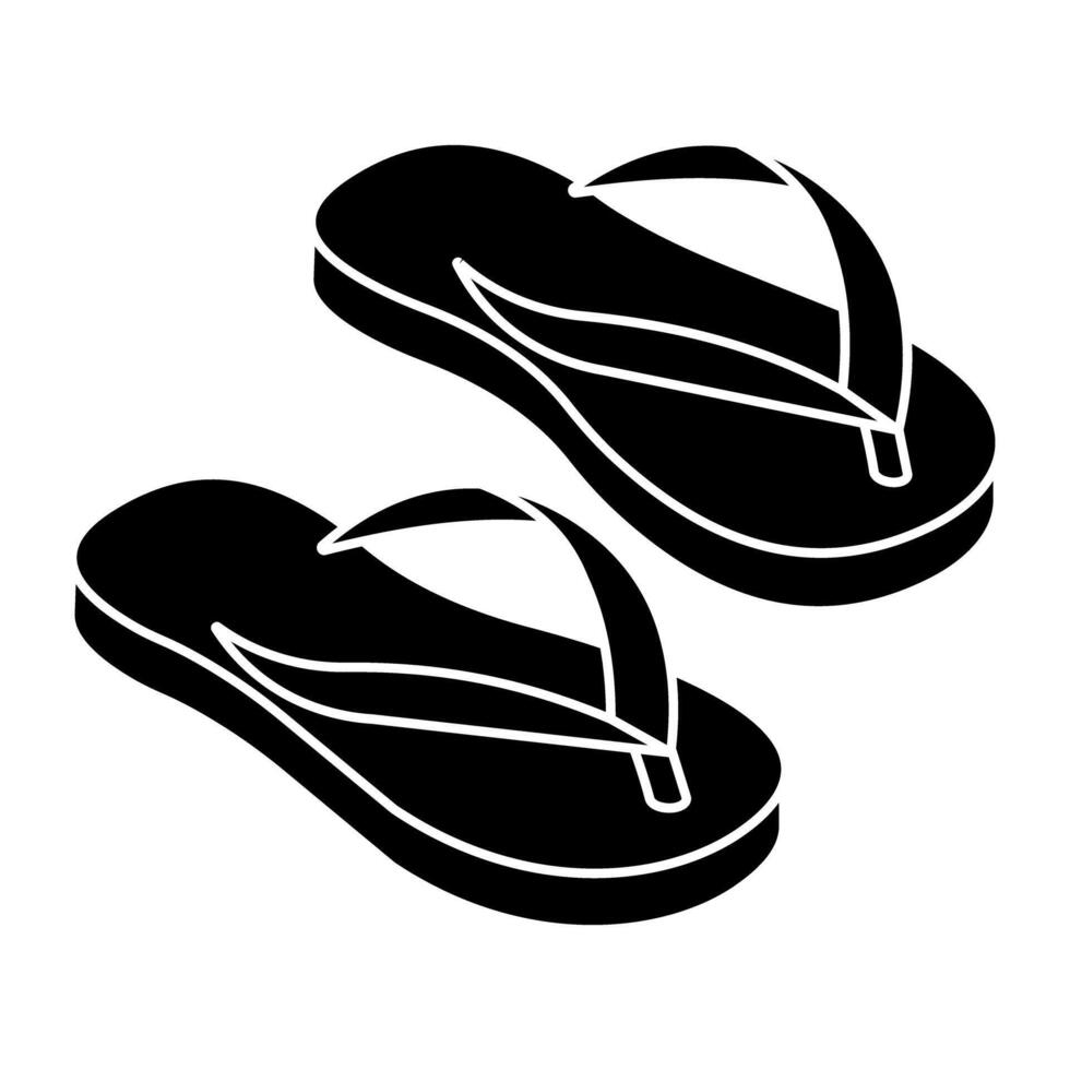 A trendy design icon of flip flop vector
