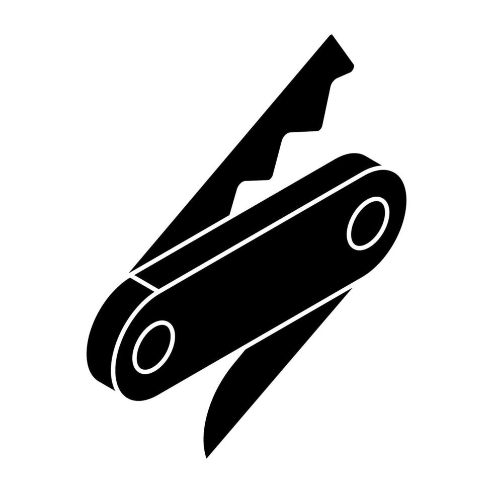 An icon design of pocket knife vector