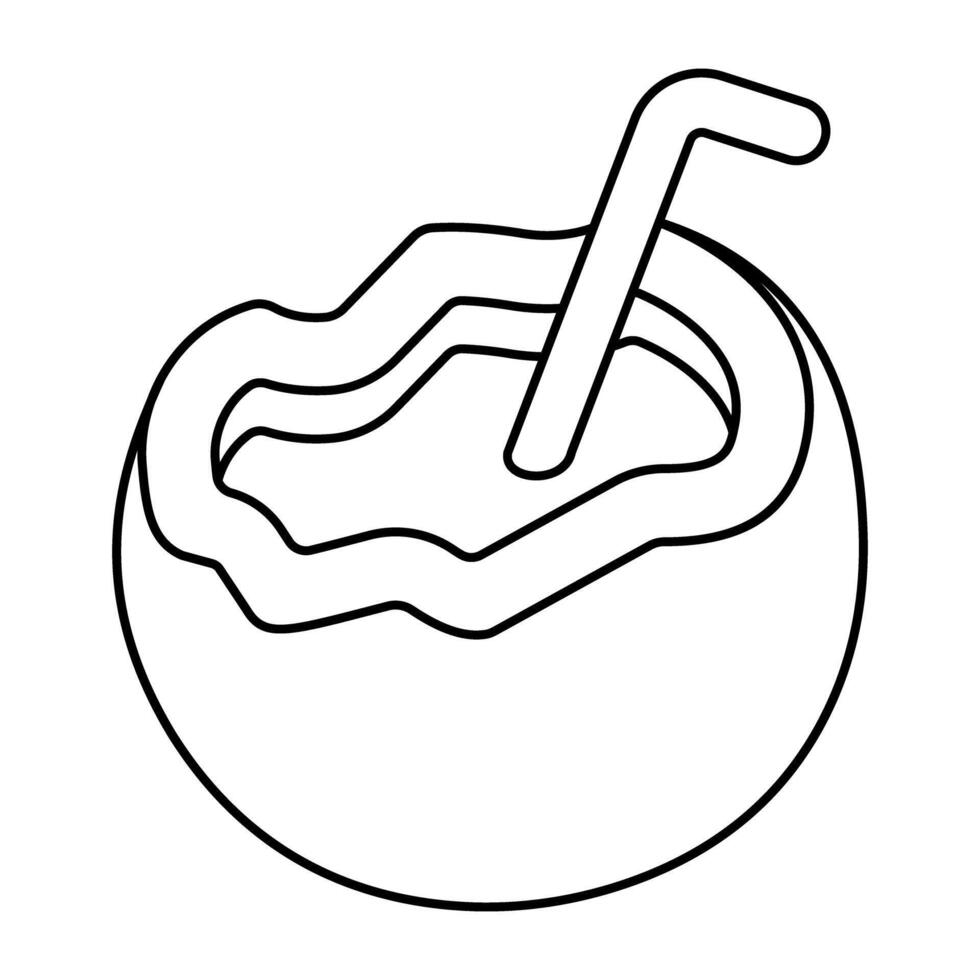 A trendy design icon of coconut drink vector
