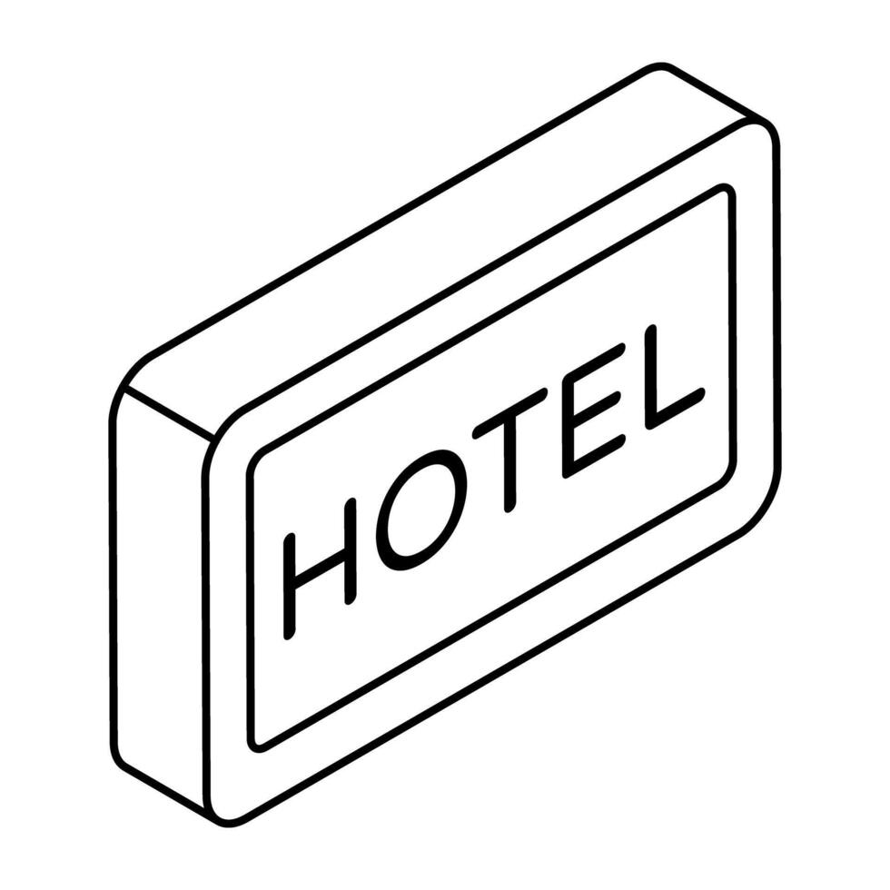 A colored design icon of hotel vector