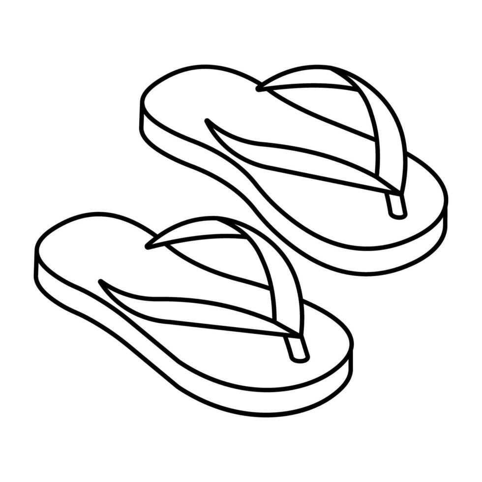A trendy design icon of flip flop vector