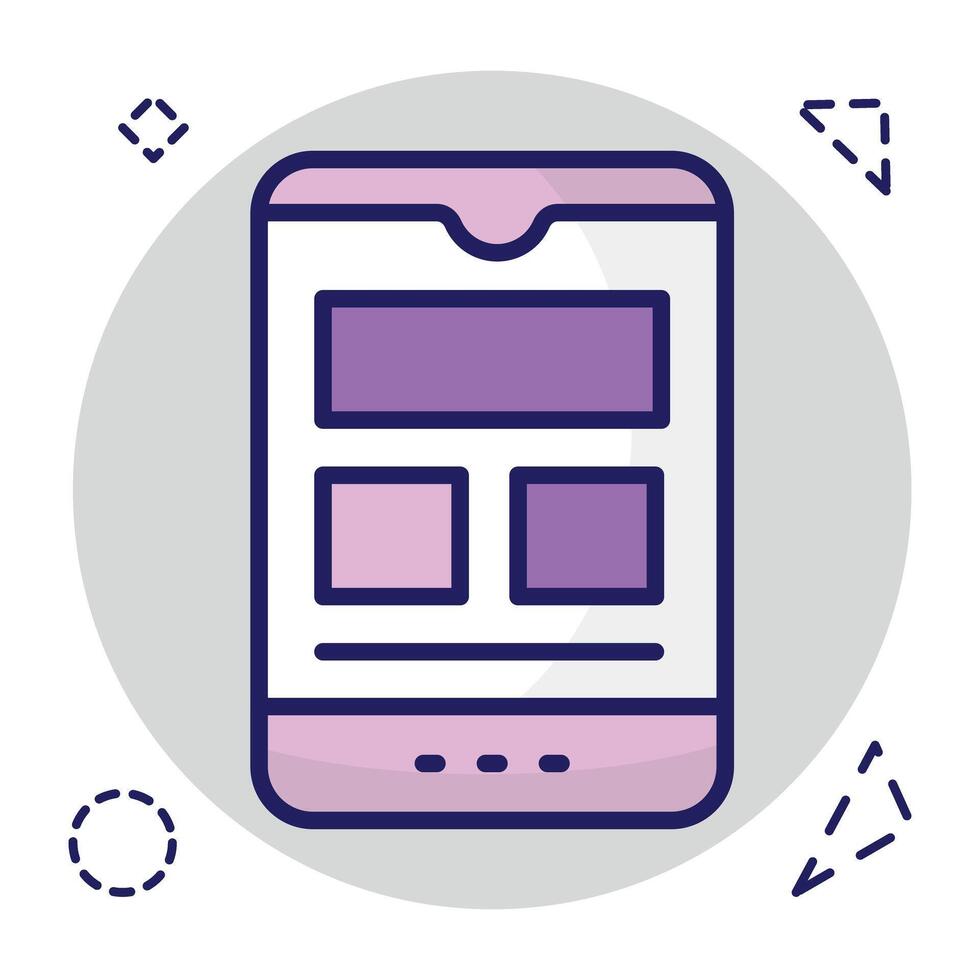 Trendy design icon of mobile design vector