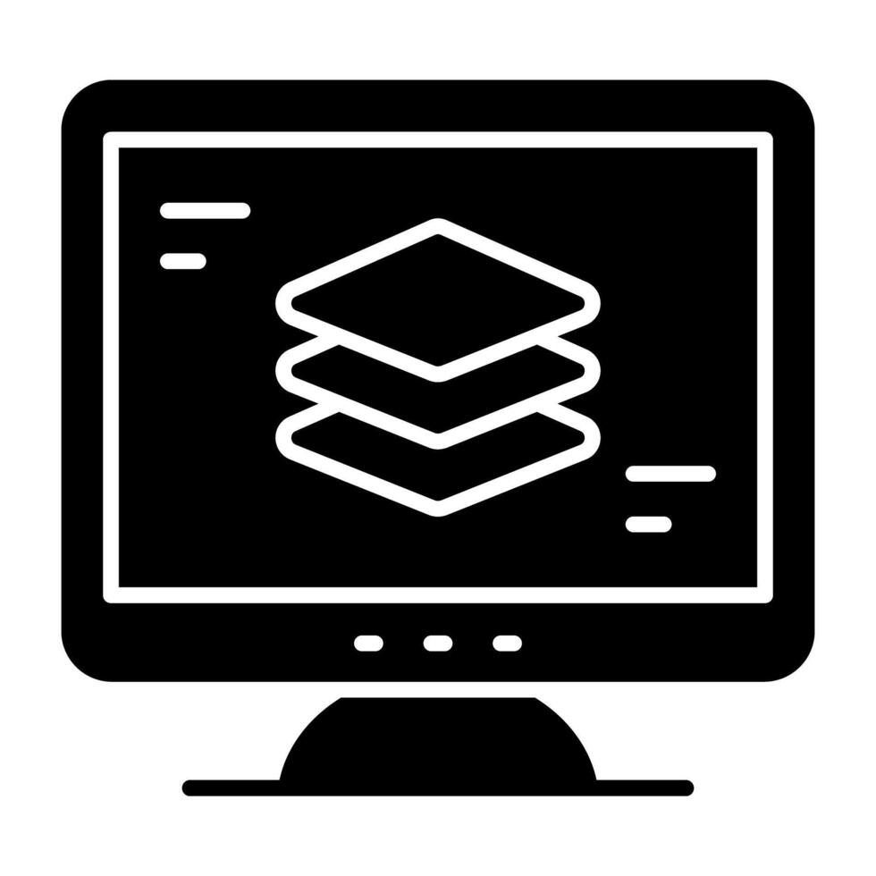 An editable design icon of layers vector