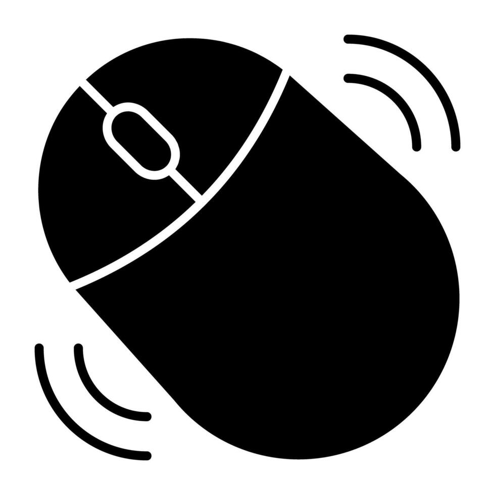 A flat design icon of mouse vector