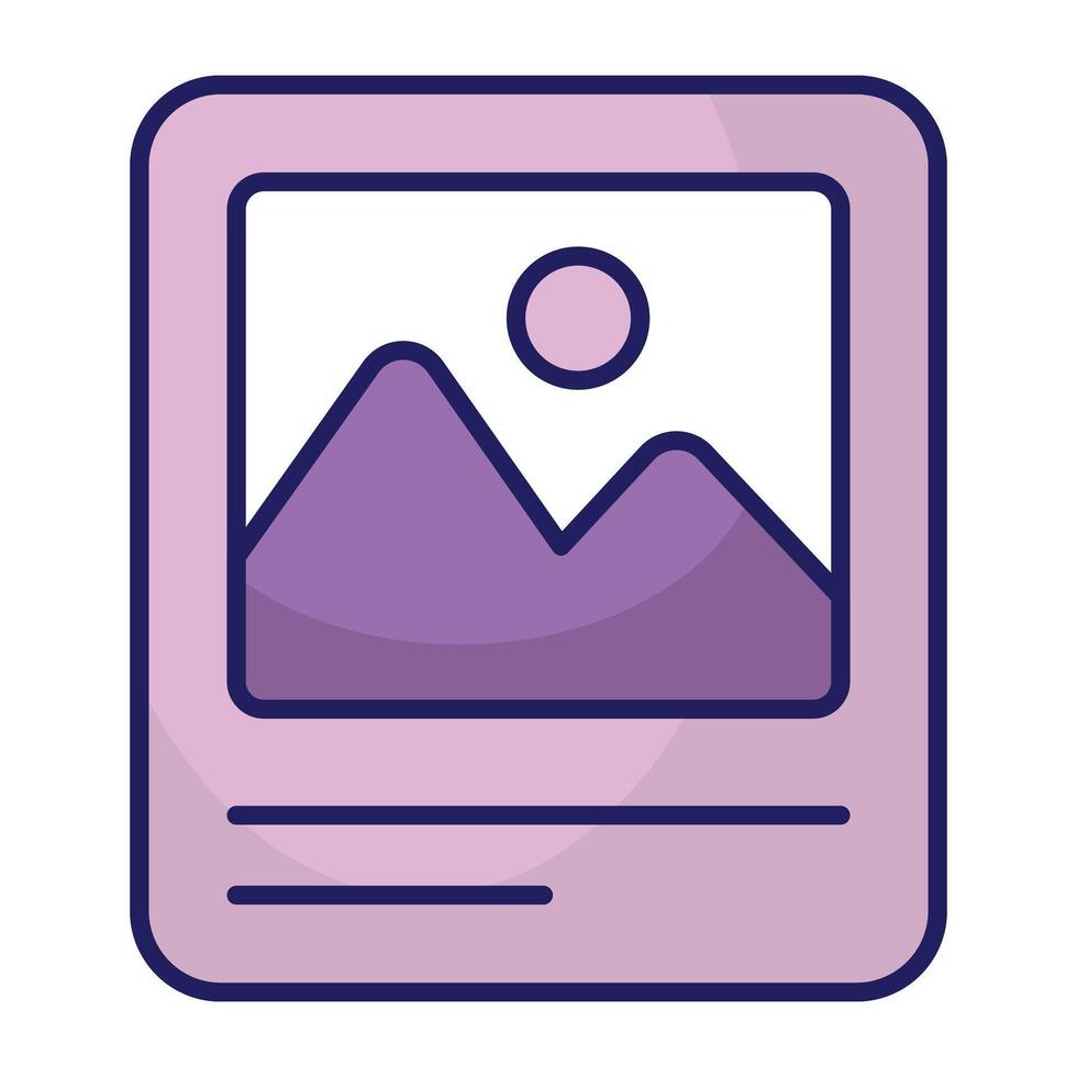 Conceptual flat design icon of landscape vector