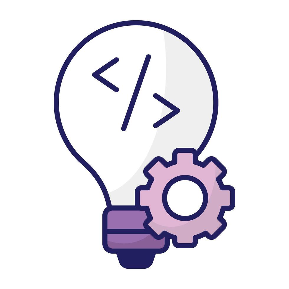 Modern design icon of coding idea vector