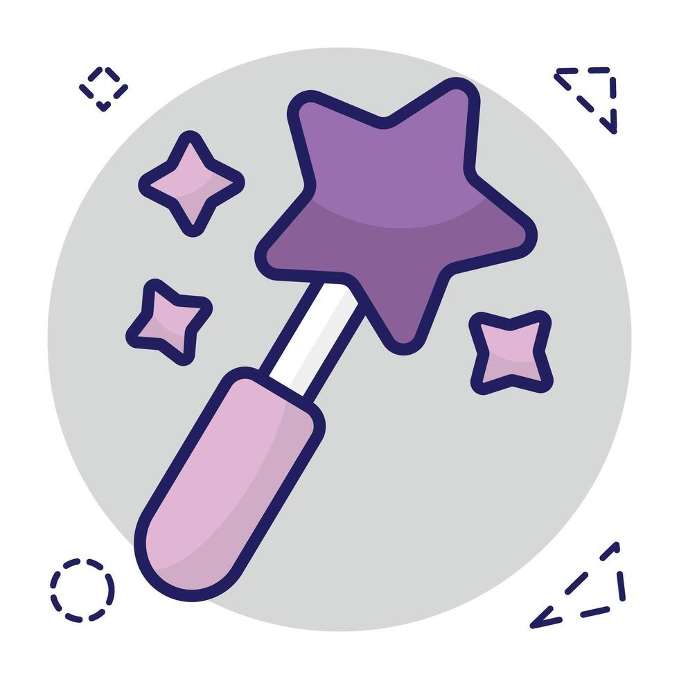 Trendy design icon of magic wand vector