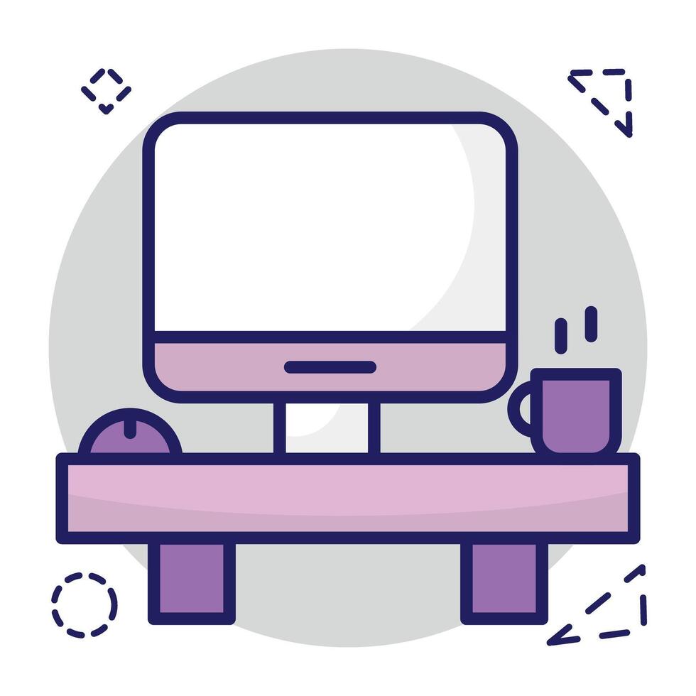A flat design icon of design studio vector