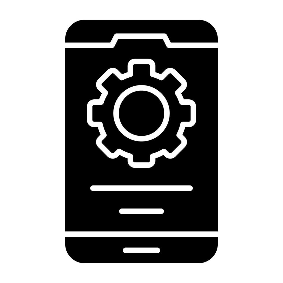 A unique design icon of mobile setting vector
