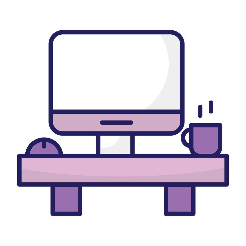 A flat design icon of design studio vector