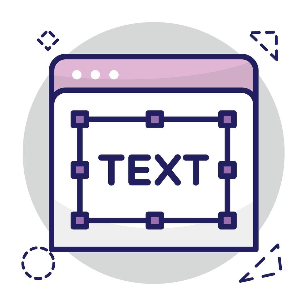 Premium download icon of text website vector