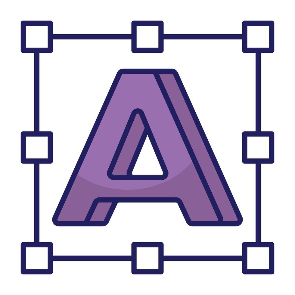 Modern style icon of font tool vector