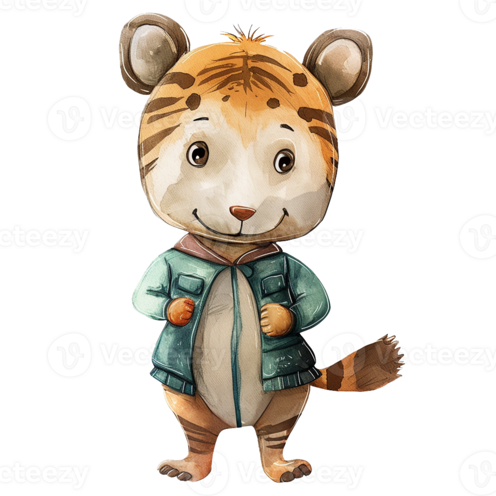 Cute cartoon tiger png