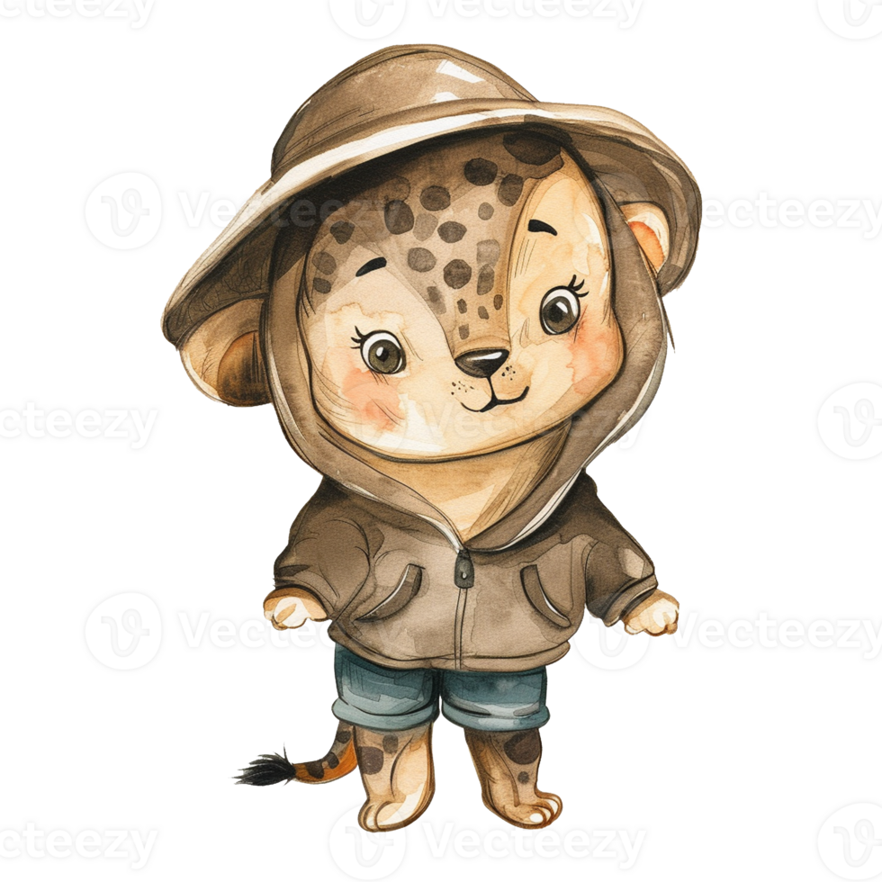 Cute cartoon tiger png
