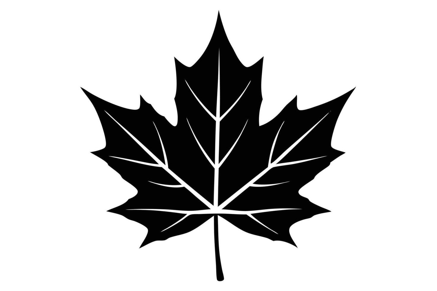 Maple Leaf Silhouette Art Illustration vector
