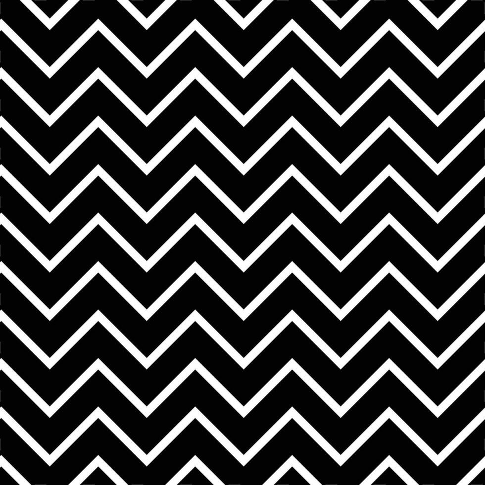 Seamless white zig zag geometric pattern isolated on black background vector