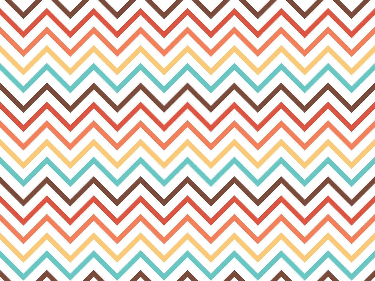 Seamless geometric pattern zigzag retro color vector