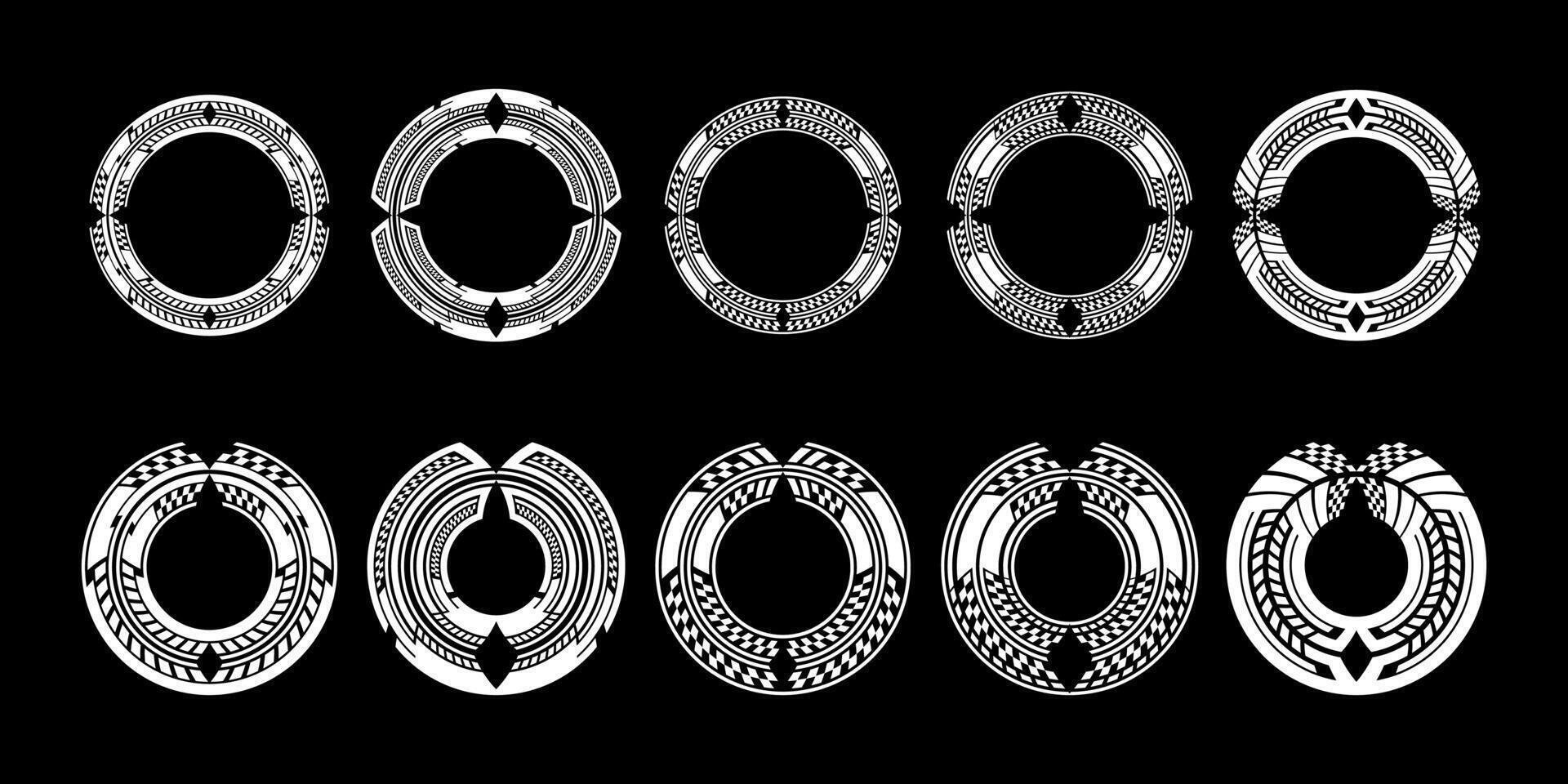 Futuristic cyberpunk sci fi interface element circle hud technology frame graphic design template vector
