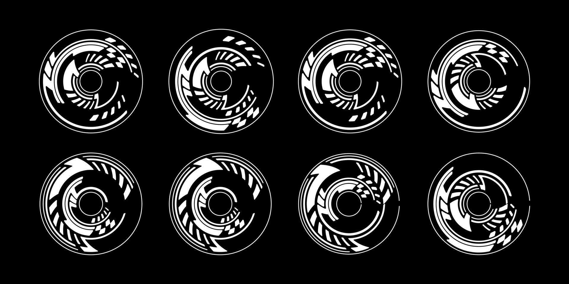 Futuristic cyberpunk sci fi interface element hud technology frame graphic design template vector