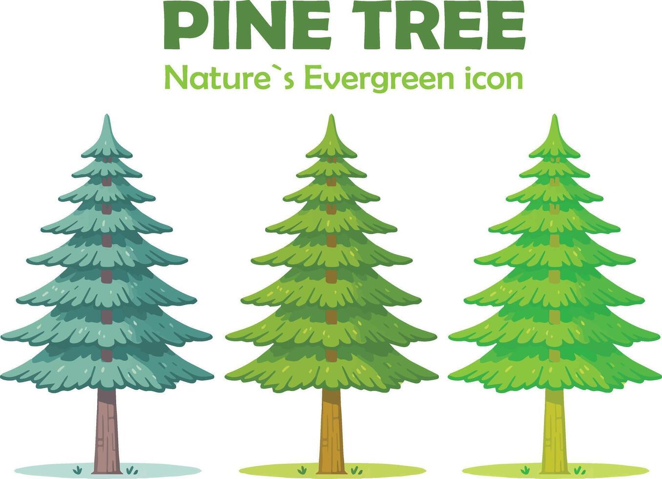 Captivating Pine Tree Illustration Handcrafted Art for Nature Lovers vector